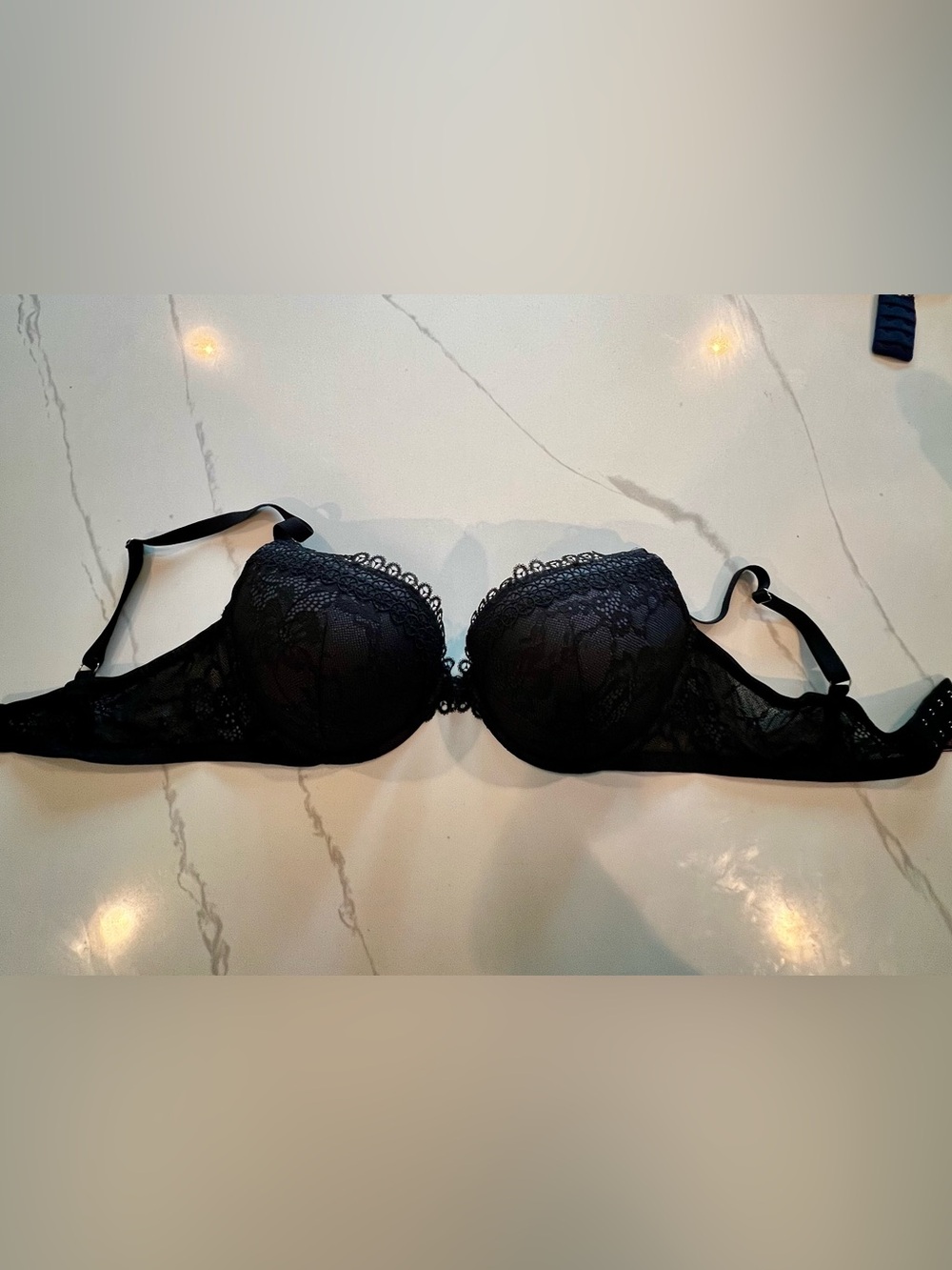 Victoria’s Secret 38D Black Lace Underwire Push-Up Bra - Women Intimates